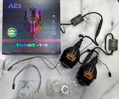 AES Turbo-TIR Dual Laser LED Headlight Projector Lens for Cars 1 year warranty