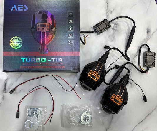 AES Turbo-TIR Dual Laser LED Headlight Projector Lens for Cars 1 year warranty
