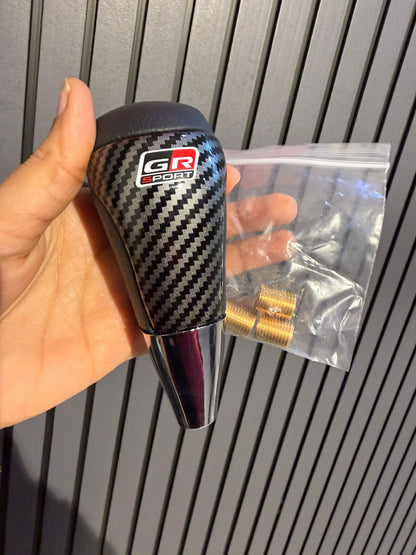 Carbon Design TRD Gear Knob Universal Gear Shifter Knob Lever for Most Manual Car with 3 Adapters TRD Versatile Sport Gear Shift Knob