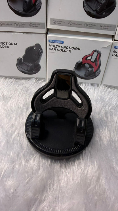 Rotatable Multifunctional Car Mobile Holder | 360° Adjustable Dashboard Phone Stand | Universal Smartphone Mount for Car Size-79x79x72mm