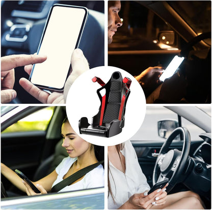 1pc Universal Car Phone Holder Racing Seat Shape Anti Shaking Cell Phone Holder Interior Ornament Car Styling Car Accessories