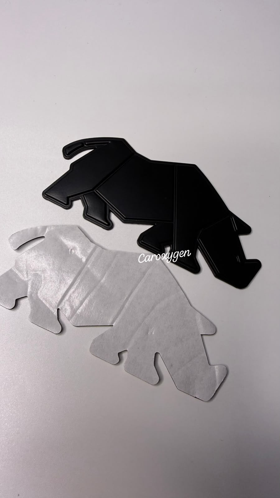 Premium 3D Animal Metal Car Sticker – Stylish Geometric Design |