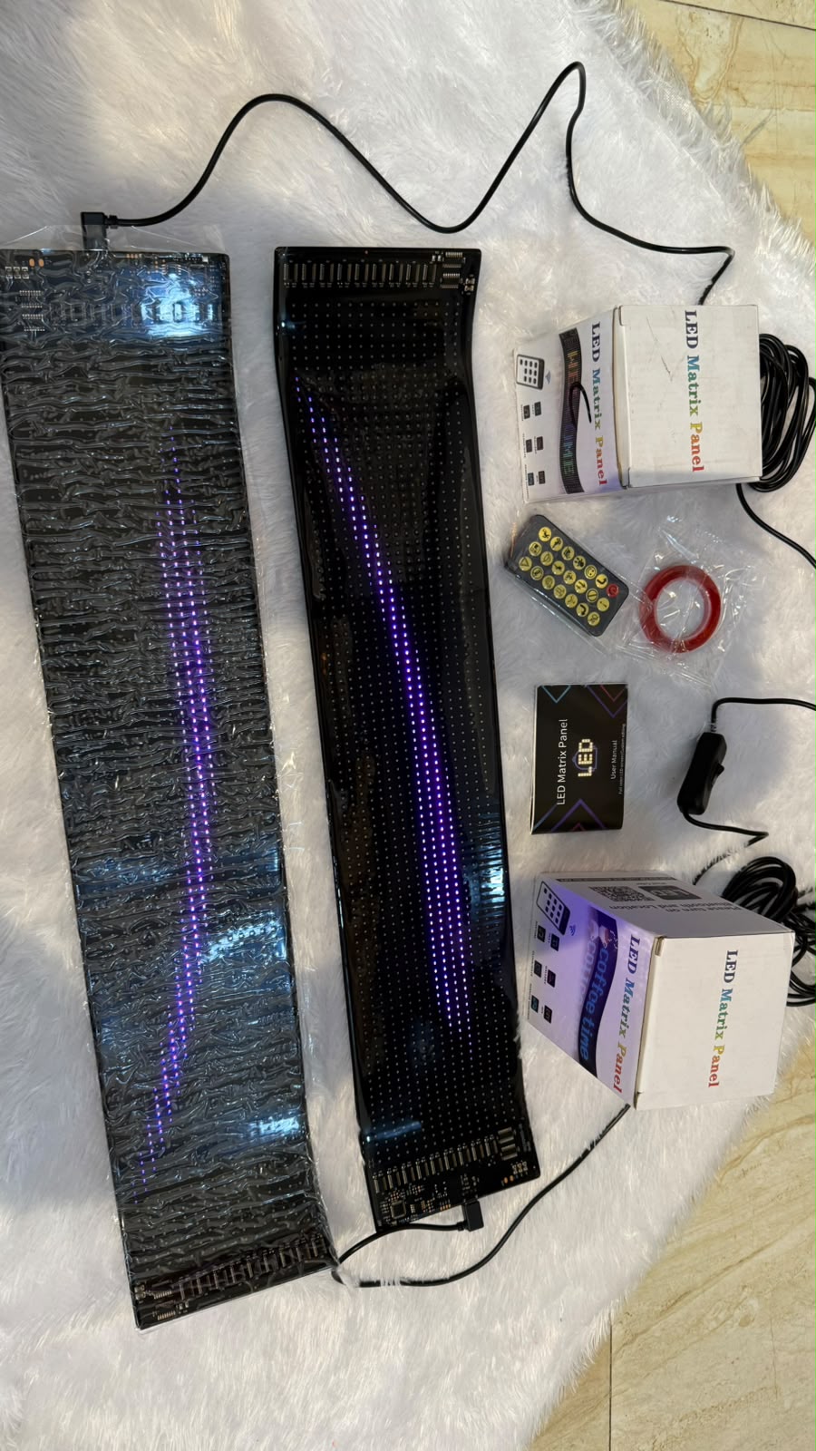 Caroxygen RGB LED Matrix Display Panel for Car Windshield | Bluetooth APP Control | Programmable Scrolling Text, Emojis & Animations