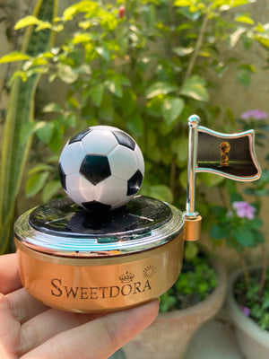 Football rotating car perfume seat alloy solar car interior aromatherapy ornaments decorative air freshener