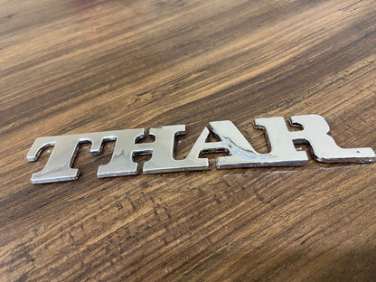 Thar logo sticker emblem monogram badge plastic chrome finish (Size-21 CM)