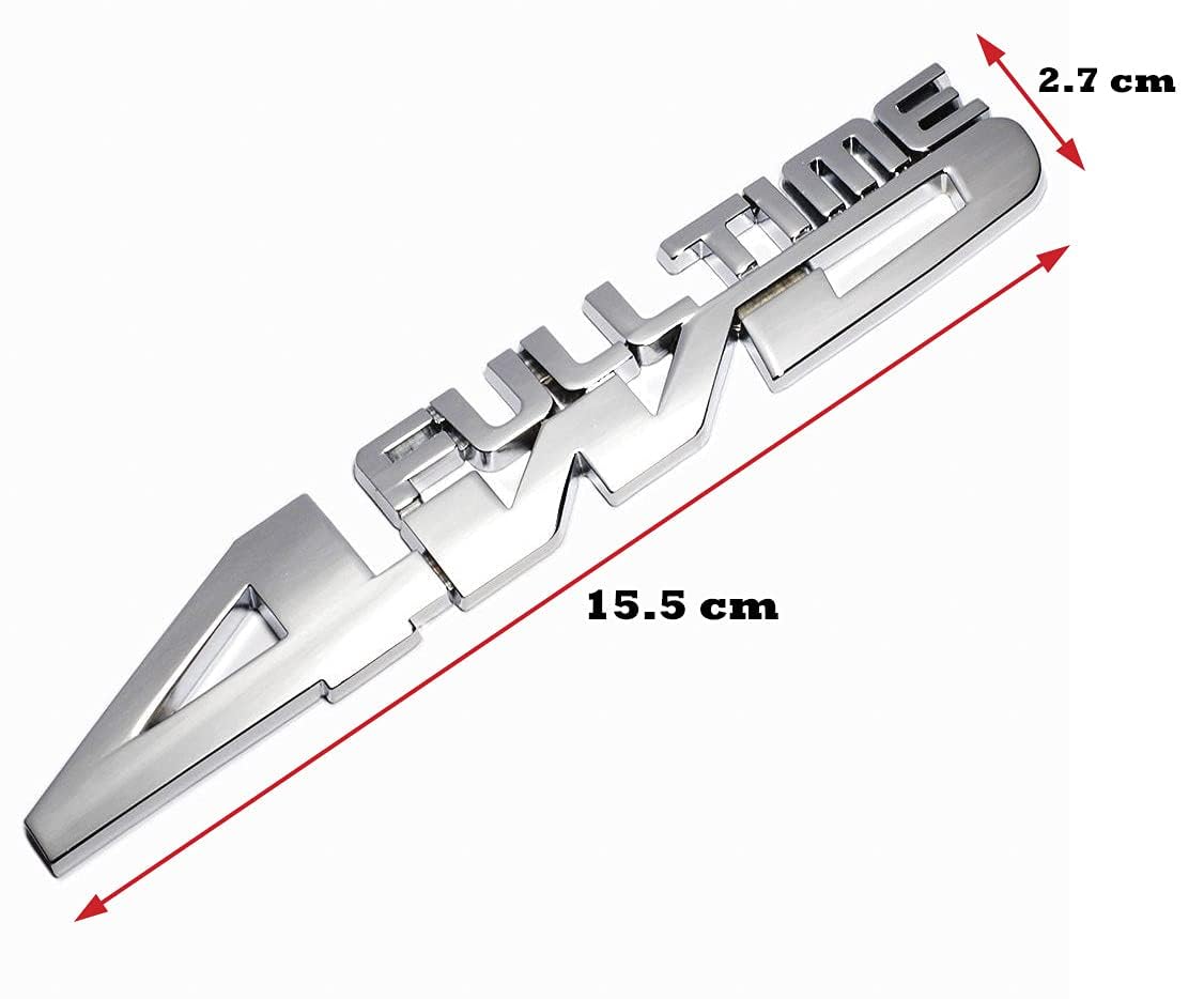 4WD Full Time Metal Car Emblem Badge – Premium 3D Logo Sticker