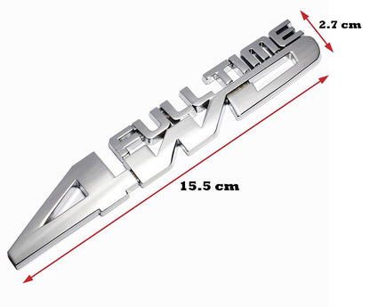 4WD Full Time Metal Car Emblem Badge – Premium 3D Logo Sticker