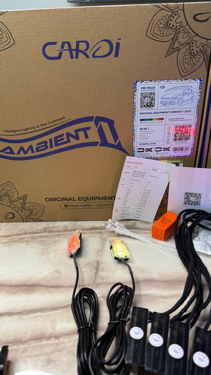 Volkswagen Polo Year 2012-2025 original equipment Cardi k6 ambient light (18 in 1)