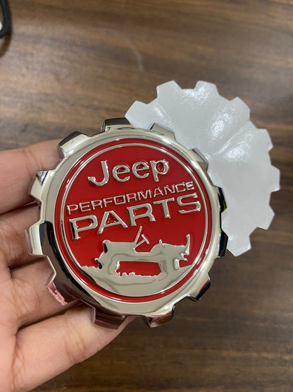 Jeep Performance Parts Emblem Sticker for All Jeep Cars, Metal (Black)