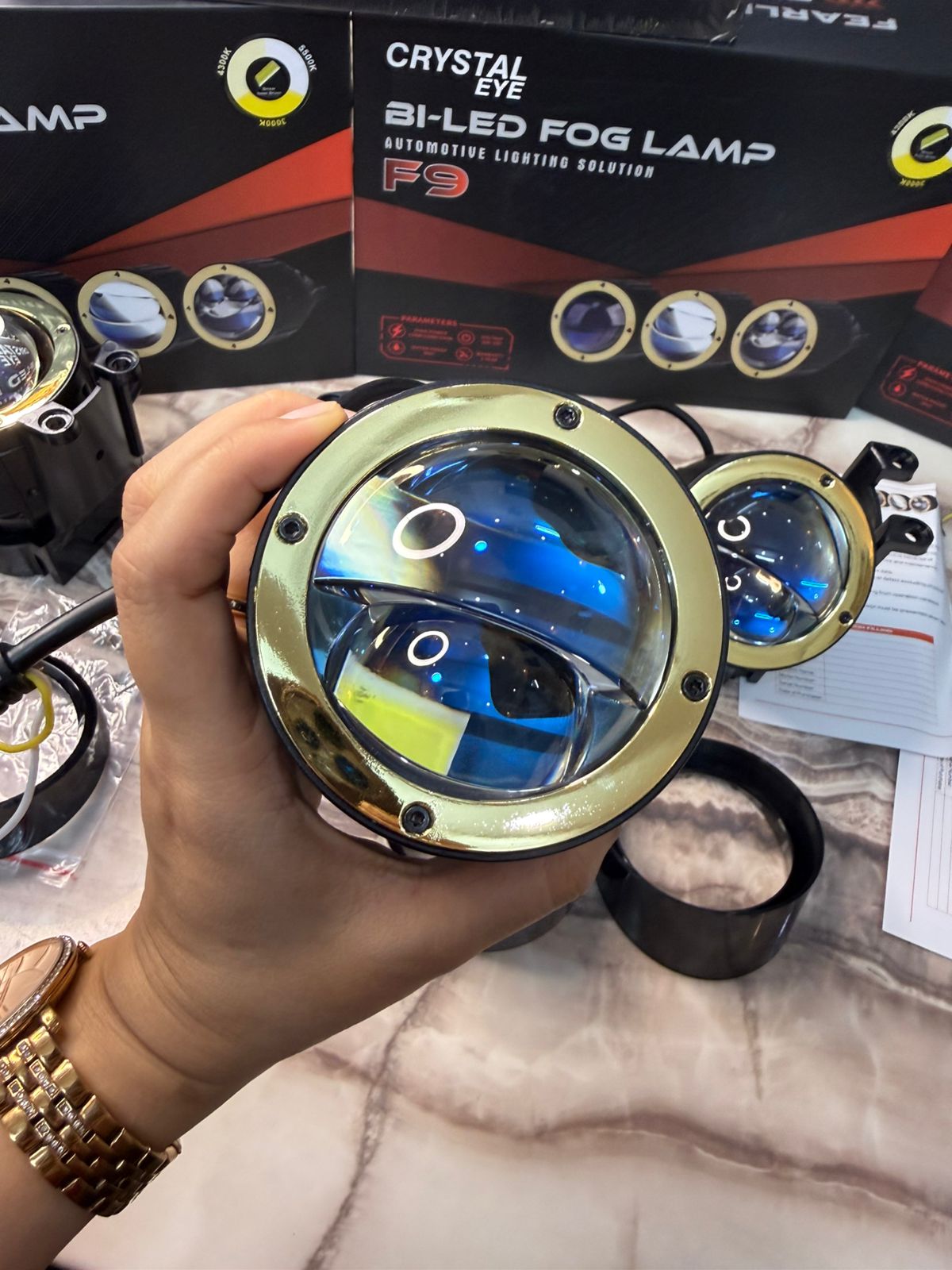 CRYSTAL EYE F9 Bi-LED Fog Lamp – High Power Automotive Lighting Solution -1 year Warranty (120 watt 140 watt and 130 Watt)