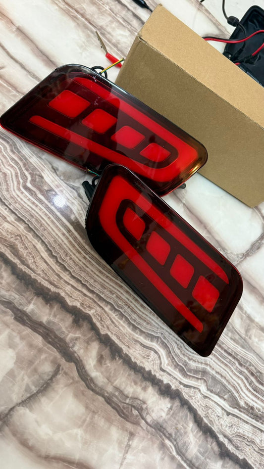 Car reflector Led Brake Light for Rear Bumper compatible for Endeavour set of 2 with matrix Indicator 4 WIRES