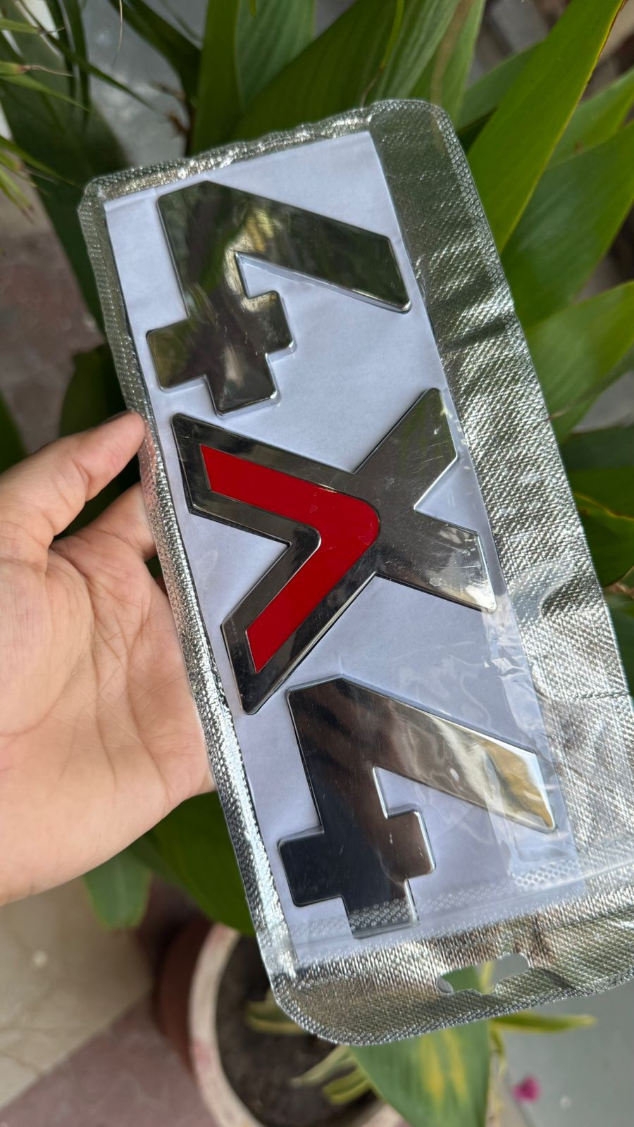 2PC ABS Plastic Thar Crde 4X4 CAR Badge Emblem Monogram Logo Decals Sticker 3D for Mahindra Thar Crde 4X4 (19CM)