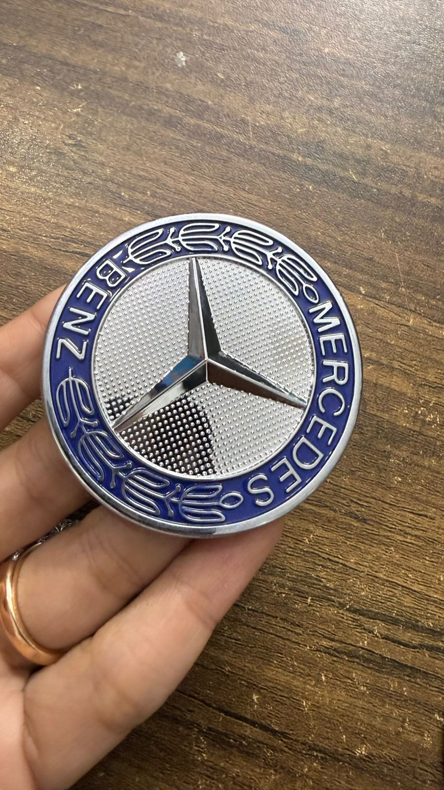 Mercedes Benz Car Steering Logo Emblem Badge |Size L-2.5,B-2.5 cm