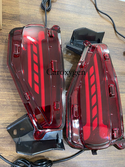 Toyota Fortuner rear bumper LED reflector light matrix design