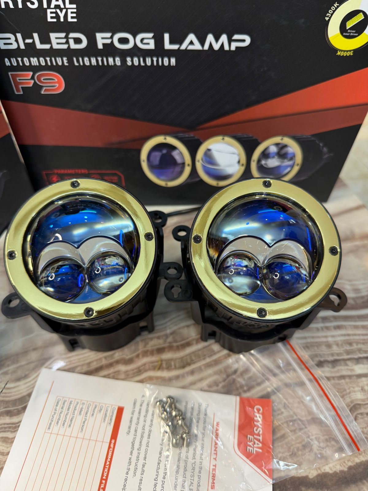 CRYSTAL EYE F9 Bi-LED Fog Lamp – High Power Automotive Lighting Solution -1 year Warranty (120 watt 140 watt and 130 Watt)