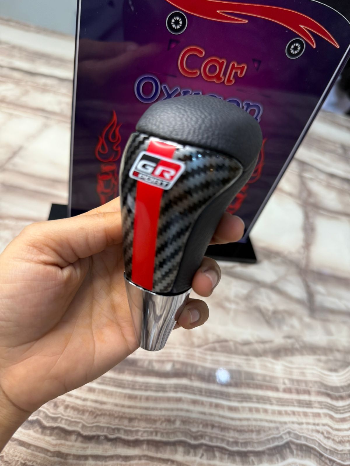 Carbon Design TRD Gear Knob Universal Gear Shifter Knob Lever for Most Manual Car with 3 Adapters TRD Versatile Sport Gear Shift Knob