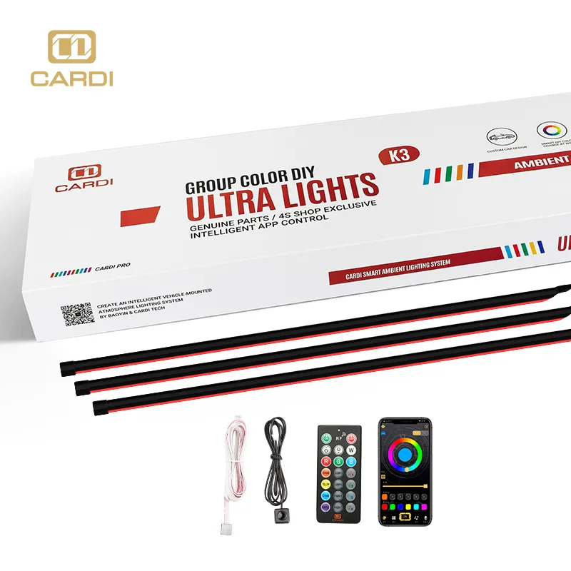 Cardi K3 (6 In 1 ) (10 in 1) (14 in 1) (18 in 1) Ambient Lighting Set Atmosphere Of The Car Lights