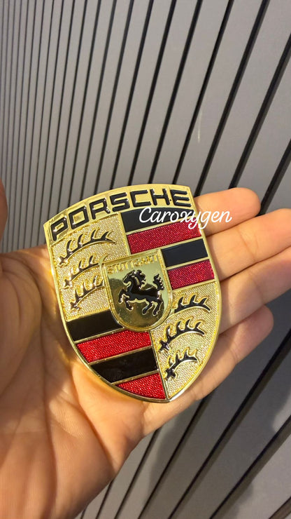 Porsche Crest Sew-on badge Car metal Sticker