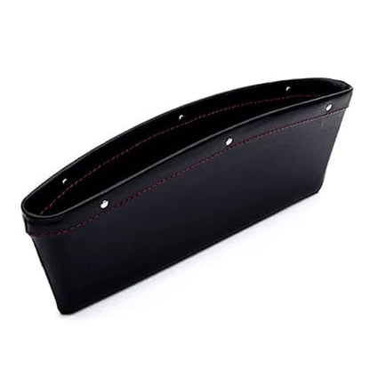 Car Console Side Storage Organizer Universal Slim Seat Gap Filler Leather PU Pockets Card Mobile Holder Storage Box (pack of 2 pcs)