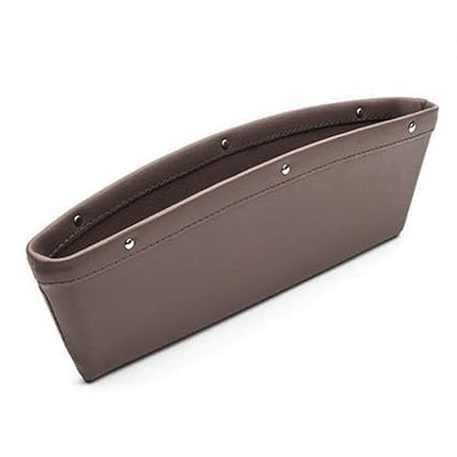 Car Console Side Storage Organizer Universal Slim Seat Gap Filler Leather PU Pockets Card Mobile Holder Storage Box (pack of 2 pcs)