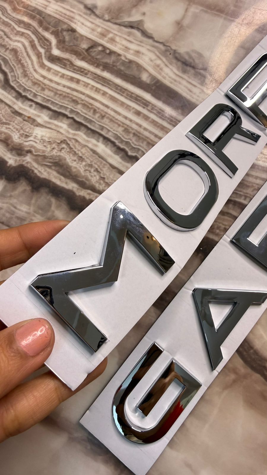 MORRIS  GARAGES 3D Bonnet Letters 3D Alphabets Chrome,morris  Car Accessories, Car Monogram Logo, Sticker (Black)