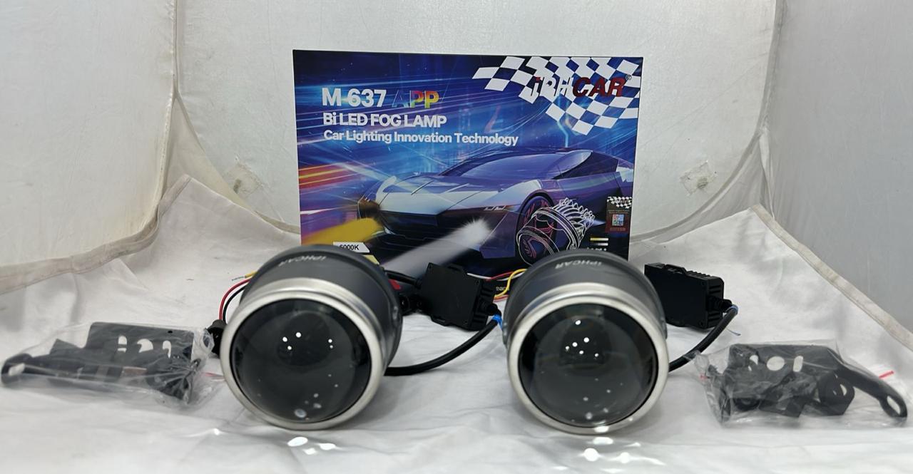 🔥IPHCAR M637 APP 3.0 Inch Bi-LED Fog Lamp Projector Light (3000K + 4800K + 6000K) | 9-18V | IP67 Waterproof | Universal Car Fit | Set of 2