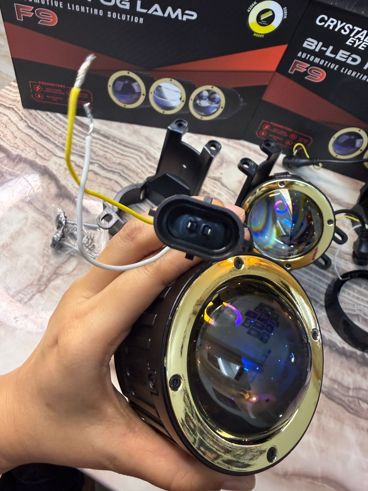 CRYSTAL EYE F9 Bi-LED Fog Lamp – High Power Automotive Lighting Solution -1 year Warranty (120 watt 140 watt and 130 Watt)