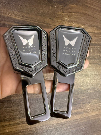 Caroxygen (2in1) Seat Belt Alarm Stopper Buckle & Holder (Pack of 2 )