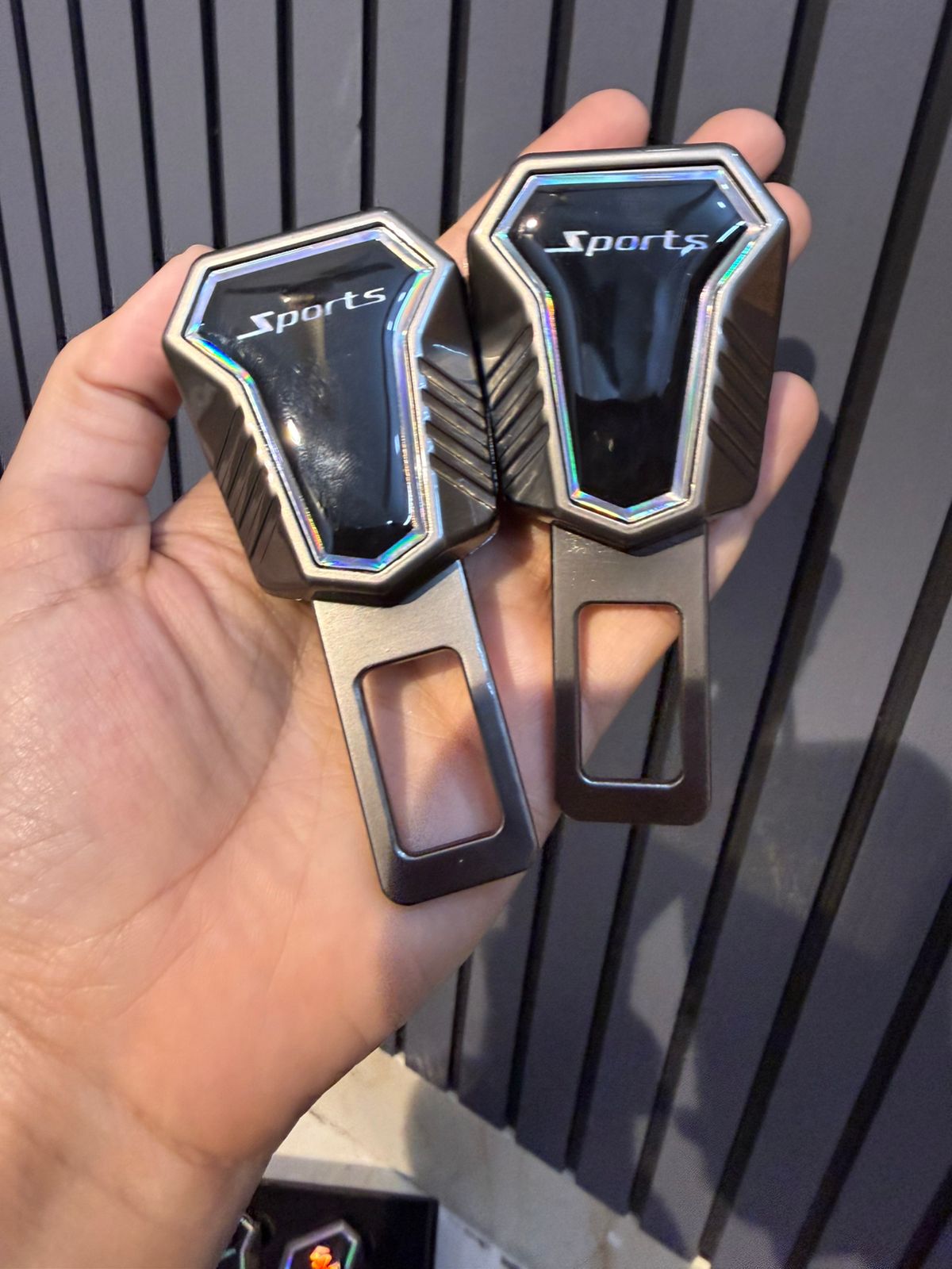 Caroxygen (2in1) Seat Belt Alarm Stopper Buckle & Holder (Pack of 2 )