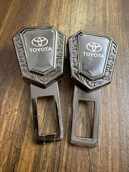 Caroxygen (2in1) Seat Belt Alarm Stopper Buckle & Holder (Pack of 2 )