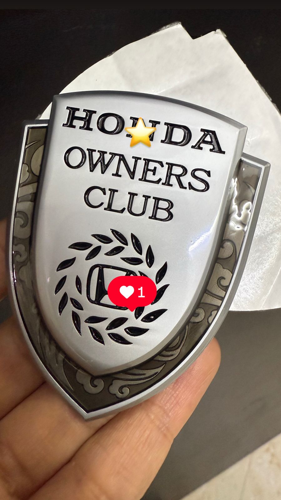 Premium Owners Club Metal Car Emblem Sticker | Luxury 3D Badge | Self-Adhesive Metal Logo for Cars, Bikes & Accessories