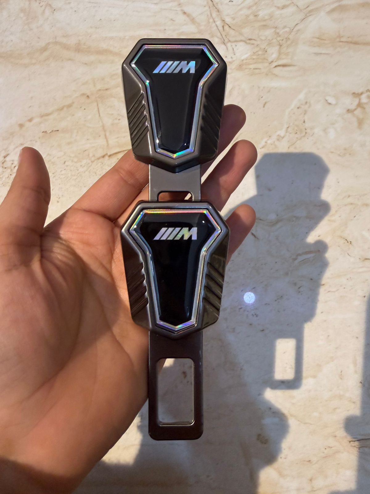 Caroxygen (2in1) Seat Belt Alarm Stopper Buckle & Holder (Pack of 2 )