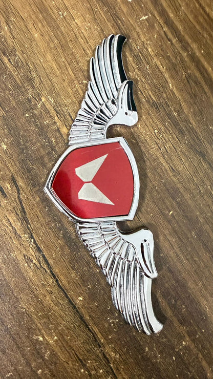 Car Front Hood Emblem– 3D Metal Wing Logo Badge, Self Adhesive Chrome Finish Car Bonnet Logo,