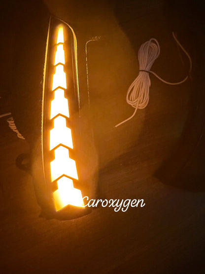 Door Mirror Led with Matrix amber Indicator compatible for Crysta 2016 to 2022 /Fortuner 2016 PLUS/HYCROSS set of 2
