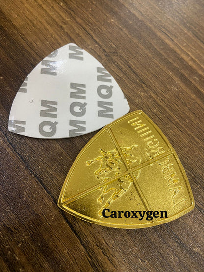 Car Emblem Logo for Lamborghini Metal Logo Decorative Car Badge Stickers Waterproof Car Styling Body Emblems Car Parts,Gold-M
