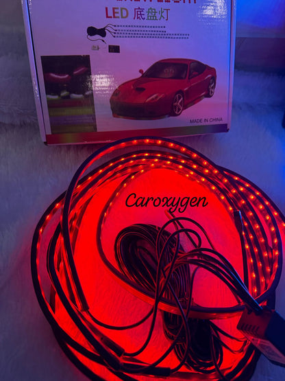 Caroxygen Underglow Car Lights, 4 pcs RGB Smart LED Lights with APP and Remote Control, 16 Million Colors DIY Sound Active Function (Car underbody Light