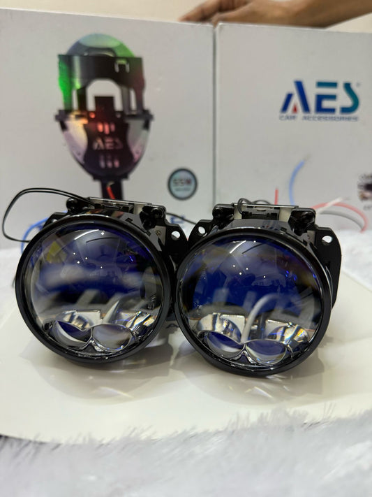 AES Turbo SE 55 watts bi-led headlight projector rainbow lens