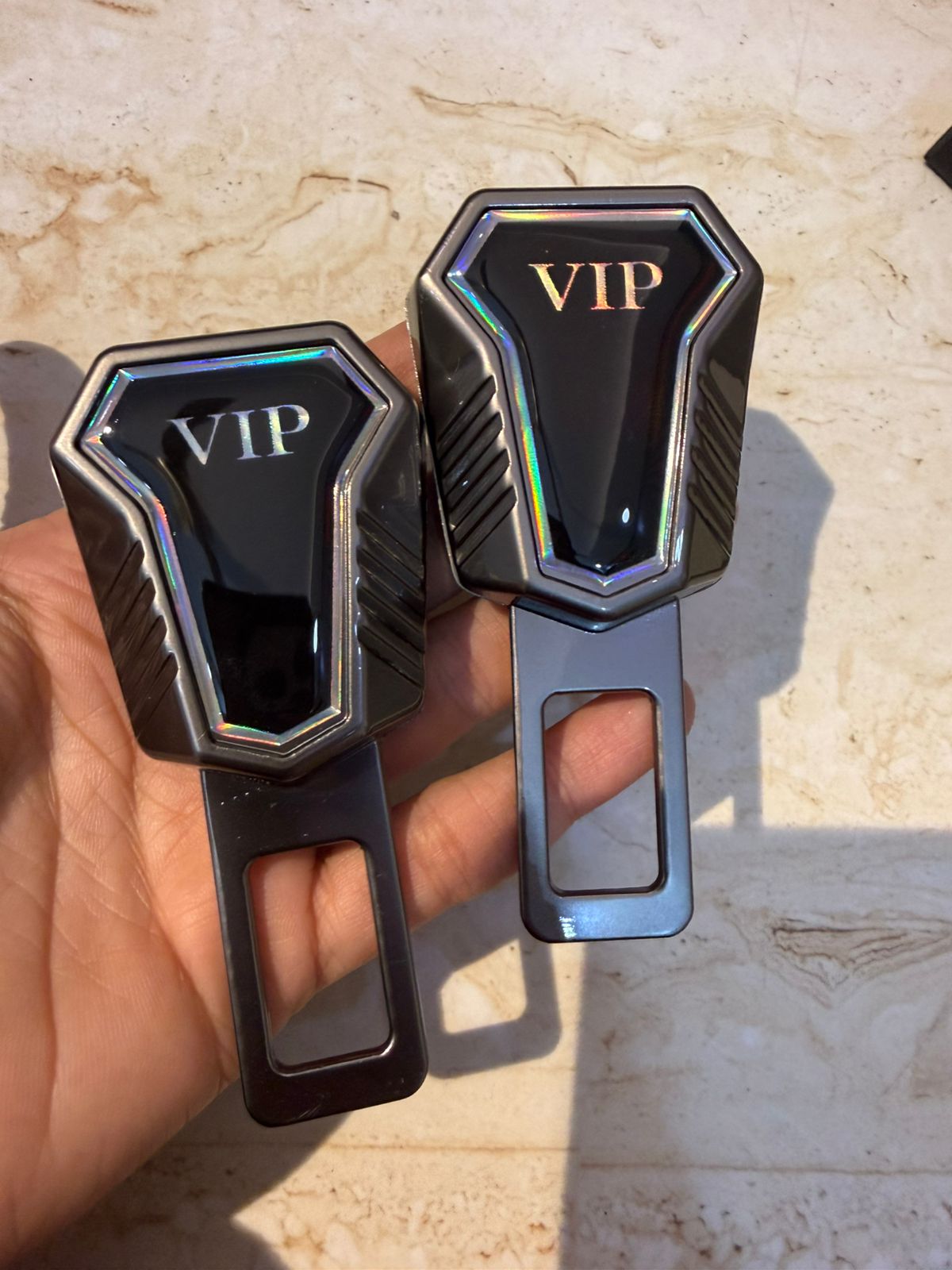 Caroxygen (2in1) Seat Belt Alarm Stopper Buckle & Holder (Pack of 2 )