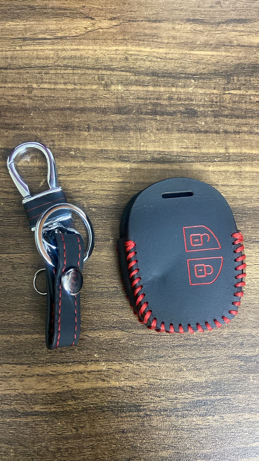 2 Button Smart Key Genuine Leather Key Cover for Maruti Suzuki Swift/WagonR/Celerio/Swift Dzire/Breeza/Ciaz/Scross Model_No.Leather_Cover