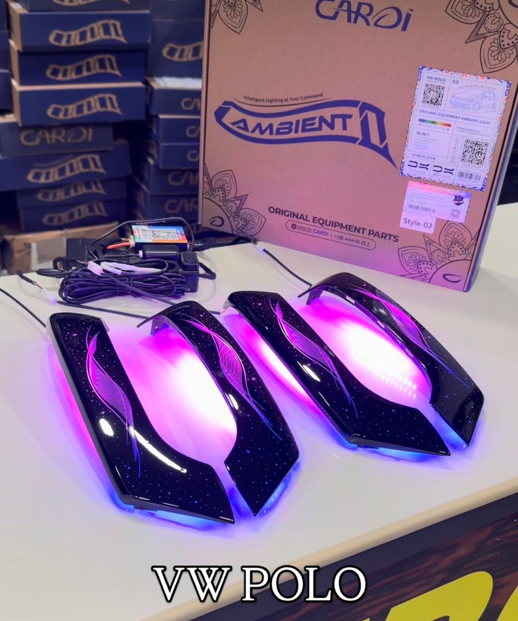 Volkswagen Polo Year 2012-2025 original equipment Cardi k6 ambient light (18 in 1)