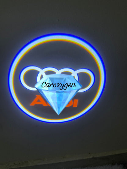 2pcs Led Light Door Projector Welcome Logo Kit For Audi S4 S6 R8 S5 A4 A5 A6 Q7