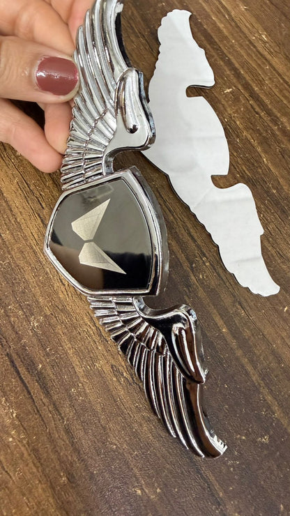 Car Front Hood Blk Emblem  3D Metal Wing Logo Badge