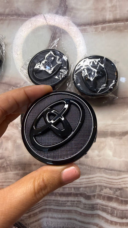 Car Wheel Center Hub Cap 60mm | Premium Chrome Logo Alloy Wheel Cover | Compatible with KIA Hyundai Toyota Suzuki Jaguar