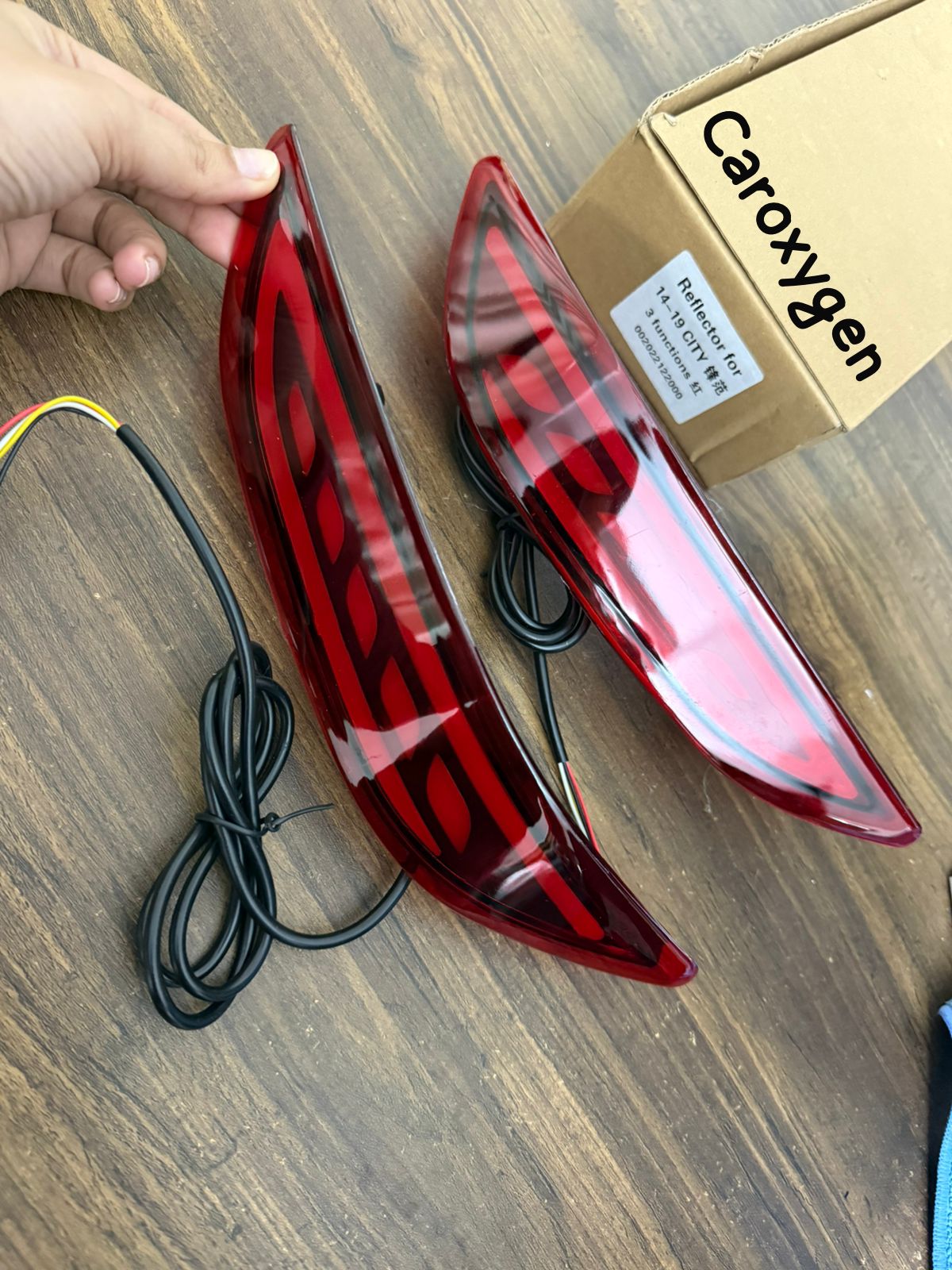 rear reflector bumper light with matix function compatible city 2014-2016 (set of 2pcs)