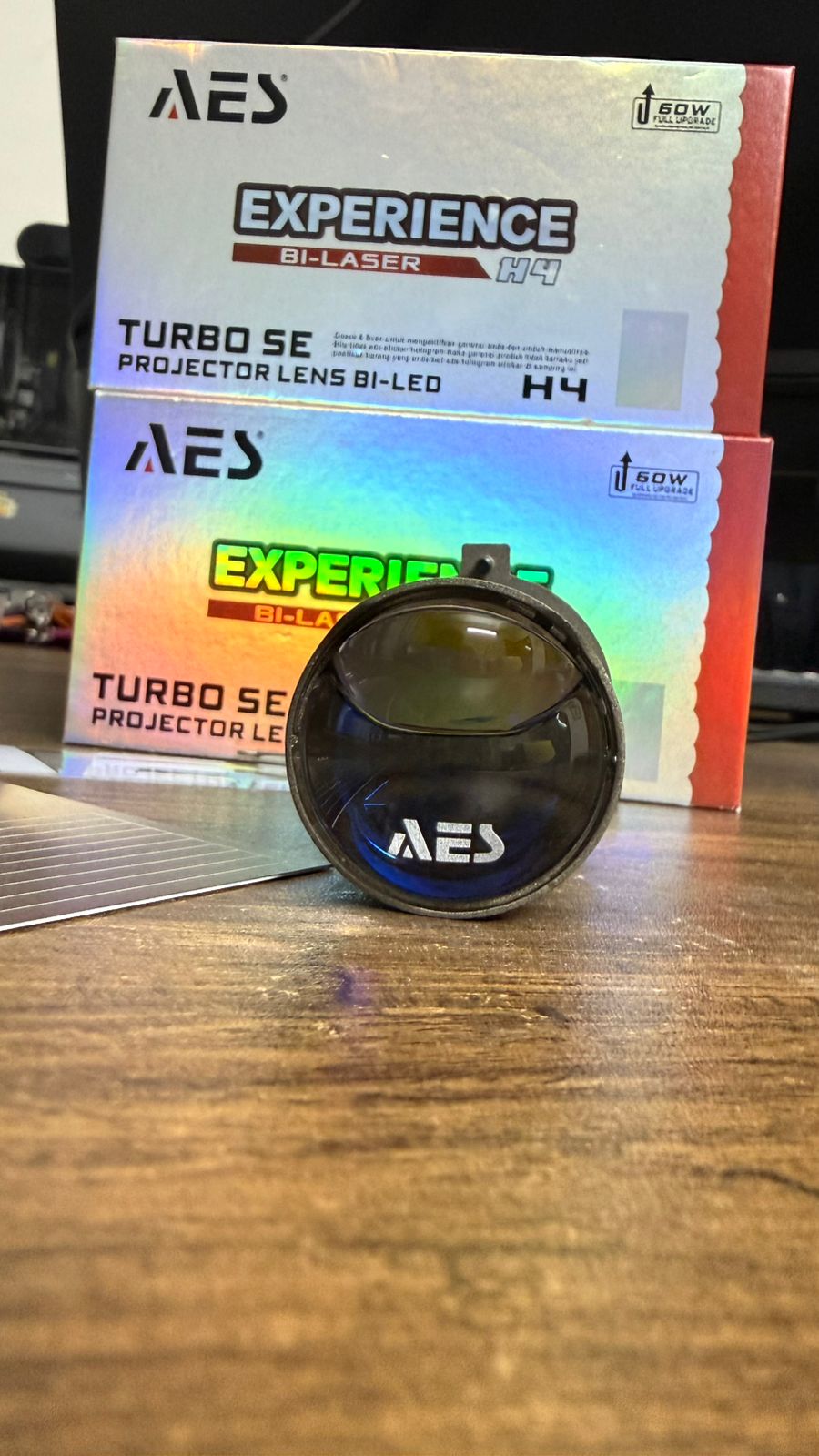 AES Experience Bi-Laser H4 Turbo SE Projector Lens (1 Pcs )  Bi-LED Headlight | 60W Full Upgrade | High Brightness Car/Motorcycle Light