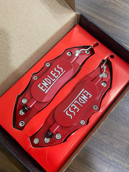2pcs Car Aluminum Endless Brake Caliper Protector Cover for Wheel Hub 14in-15in Small Red