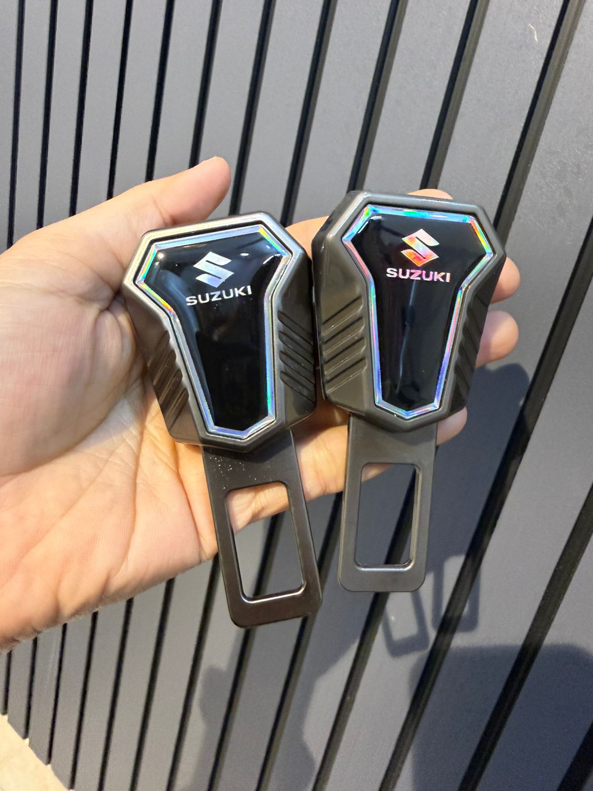 Caroxygen (2in1) Seat Belt Alarm Stopper Buckle & Holder (Pack of 2 )