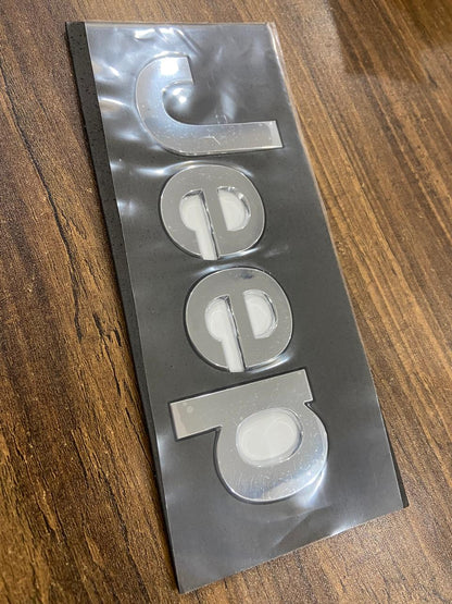 Jeep Letters Sticker for Cars, Jeep, Metal Badge
