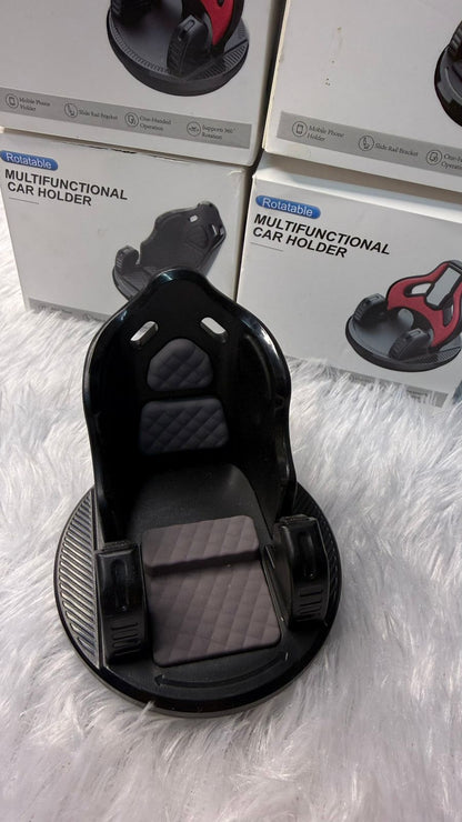 Rotatable Multifunctional Car Mobile Holder | 360° Adjustable Dashboard Phone Stand | Universal Smartphone Mount for Car Size-79x90x76mm