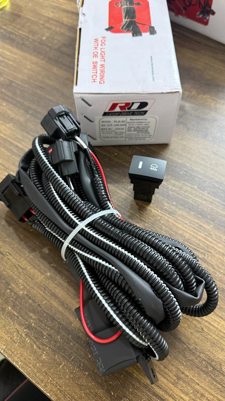 Fog Lamp Wiring Harness Kit with Relay & OE Style Switch | Universal Car Fog Light Wiring